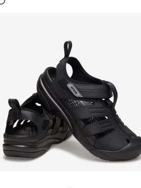 CROCS Crocs Yukon Fisherman Sandal Men's Black Sandals. Size 11. NWT.